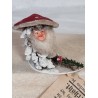 Old pine cone elf with mushroom hat, h: 7,5 cm.