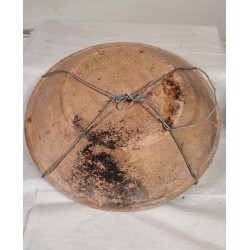 Old pottery, pancake dish, Ø: 27 cm.