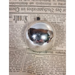 Antique glass ornament, reflector with glass threads, h: 6,5 cm.