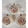 Antique, tall reflectors with star pattern, h: 7 cm.