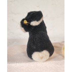 Old Steiff animal, bunny with blue eyes, h: 11 cm.