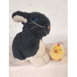 Gammelt Steiff dyr, hare, h: 11 cm.