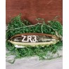 Antique glass ornament, zeppelin, Los Angeles, light green, size: 14 x 4 cm. (book copy)