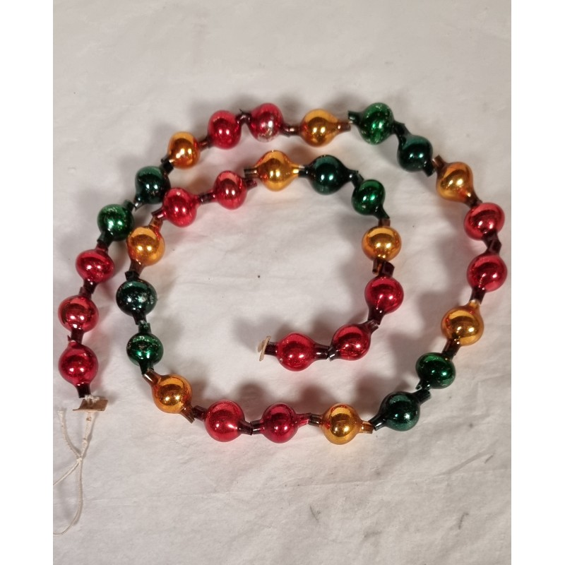 Old glass ornament, colored garland, l: 92 cm.