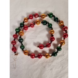 Old glass ornament, colored garland, l: 92 cm.