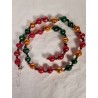 Old glass ornament, colored garland, l: 92 cm.