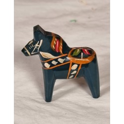 Old Swedish Dalar horse, blue, h: 5 cm.