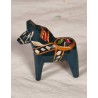 Old Swedish Dalar horse, blue, h: 5 cm.