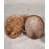 Antique cardboard Easter egg with pattern, h: 20 cm.
