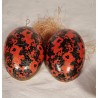 Antique cardboard Easter egg with pattern, h: 20 cm.