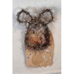 Antique tinsel ornament, angels, h: 12 cm.