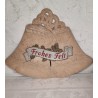 Antique cardboard ornament, "Frohes Fest", size: 36 x 49 cm.
