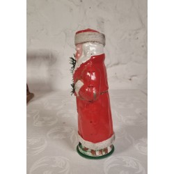 Antik candycontainer, julemand, papmaché, h: 29 cm.