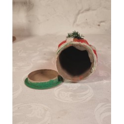 Antik candycontainer, julemand, papmaché, h: 29 cm.