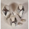 3 antique art nouveau ornaments, silver/white/snow, h: 7 cm. (3x)