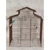 Old birdcage in metal, size: 52 x 44 x 32 cm.