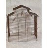 Old birdcage in metal, size: 52 x 44 x 32 cm.
