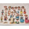 17 old scraps, boys and girls, h: 16 cm (the highest).