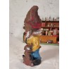 Gammel tysk havenisse med hare og gulerod, h. 28 cm.