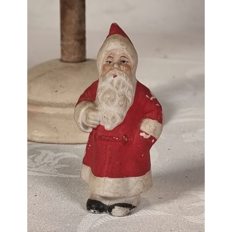 Antique bisquit figure, Santa, h: 8,5 cm (book copy)