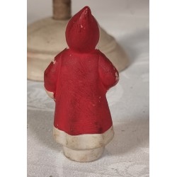 Antique bisquit figure, Santa, h: 8,5 cm (book copy)