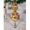 Old glass ornament, tree top, 3 refl. , h: 30 cm.