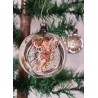 Old glass ornament, refl. with angels, h: 6 cm.