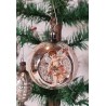 Old glass ornament, refl. with angels, h: 6 cm.