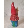 Gammel tysk havenisse med hellebard og lampe, h. 30 cm.