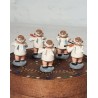 Old Wendt und Kühn Marguerit angels, h: 5 cm. (5x)