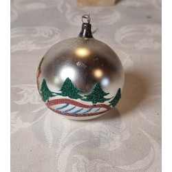 Old glass ornament, adventure ornaments with Mica, h: 7 cm.