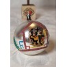 Old glass ornament, adventure ornaments with Mica,  h: 7 cm.