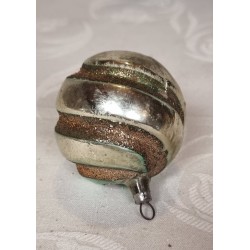 Old glass ornament, swirl ornament with Mica, h: 6,5 cm