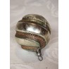 Old glass ornament, swirl ornament with Mica, h: 6,5 cm