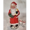 Antique candycontainer, Santa, papier machè, h: 17 cm.