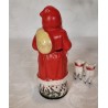 Antique candycontainer, Santa, papier machè, h: 17 cm.