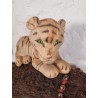 Old Steiff animal, tiger, size: 17 x 35 + tail.