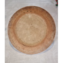 Gammelt lertøj, pandekagefad, Ø: 26 cm.