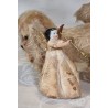 Angel in cotton with antique bisquit head, h: 12 cm.