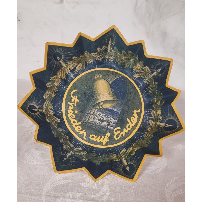 Antik juletallerken, Frieden auf Erden, Ø: 23,5 cm.