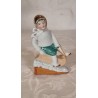 Antique porcelain figure, winter girl, h: 13 cm.