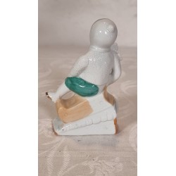 Antique porcelain figure, winter girl, h: 13 cm.