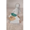 Antique porcelain figure, winter girl, h: 13 cm.