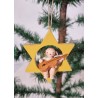 Tall Wendt und Kühn star with angel, h: 9 cm.