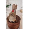 Antikt Steiff dyr, hare, h: 14 cm til ørespids.
