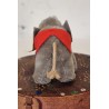 Gammel Steiff elefant, lille, h: 6,5 cm.