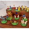 13 old German nativity figures/nativity in wood, h: 9 cm (dromedary)