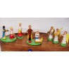 13 old German nativity figures/nativity in wood, h: 9 cm (dromedary)