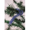 Antique glass ornament, Lauscha, faden glass, snake, blue, h: 6,5 cm.