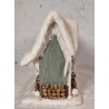 German snowhouse with 8 cotton dolls and 3 Wendt und Kühn angels, plays Christmas songs, size: 46 x 33 x22 cm.